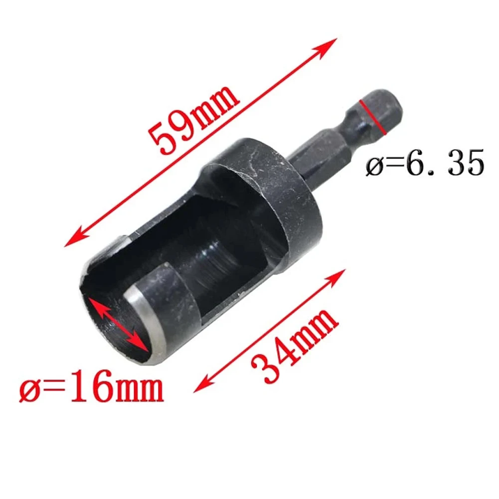 High Quality Brand New Drill Bit Hole Cutter Tools Wood Plug Woodworking 6/10/13/16mm Black DIY Hex Shank Home
High Quality Brand New Drill Bit Hole Cutter Tools Wood Plug Woodworking 6/10/13/16mm Black DIY Hex Shank Home