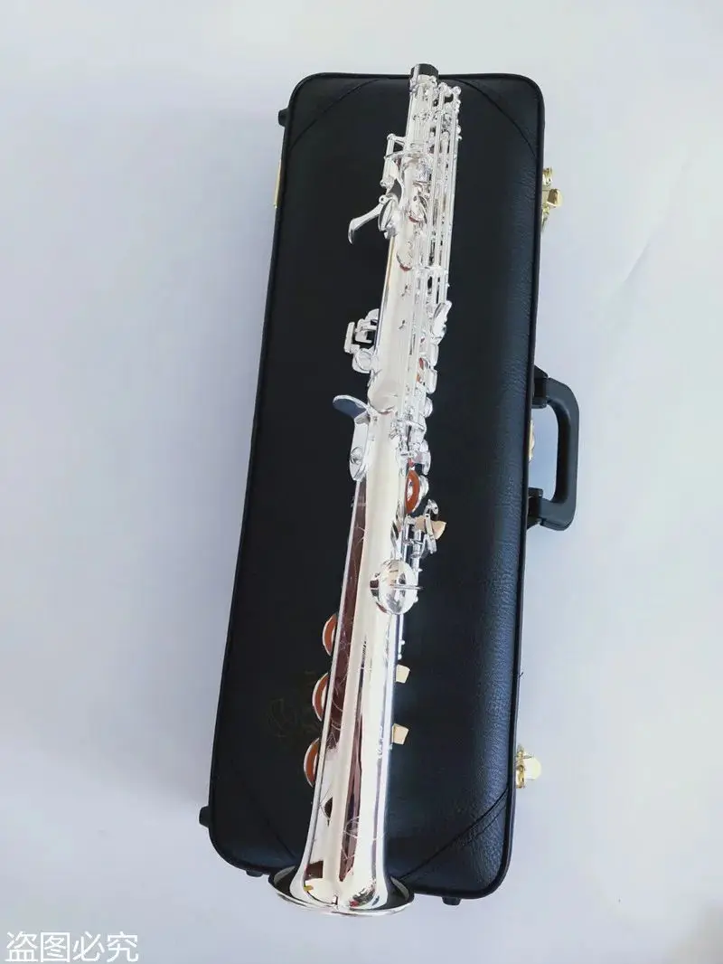 

KALUOLIN, лучшее качество, Япония, S992 B, плоский Сопрано-саксофон, музыкальные инструменты, Sax, латунь, посеребренные, с искусственным рисунком
