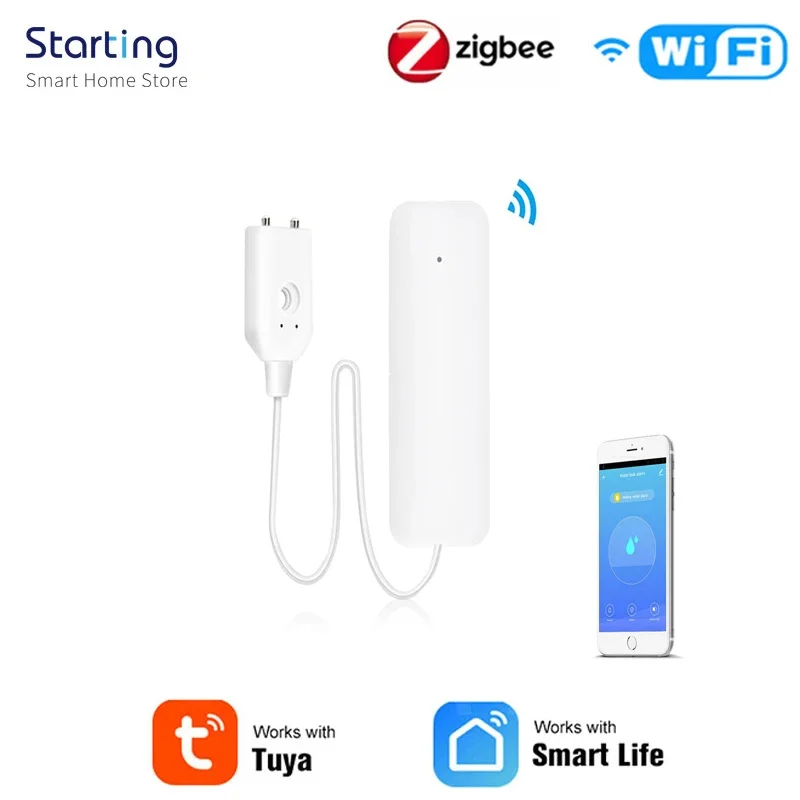 Умный датчик утечки воды Tuya Wi-Fi/ZigBee, детектор с оповещением о переливе, система сигнализации для умного дома
Умный датчик утечки воды Tuya Wi-Fi/ZigBee, детектор с оповещением о переливе, система сигнализации для умного дома