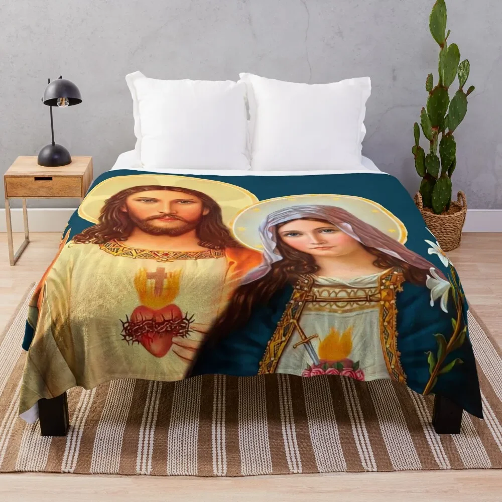 Twin Hearts - II (Jesus and Mary) transparent background Throw Blanket Soft Big Baby Decorative Sofas Blankets
Twin Hearts - II (Jesus and Mary) transparent background Throw Blanket Soft Big Baby Decorative Sofas Blankets