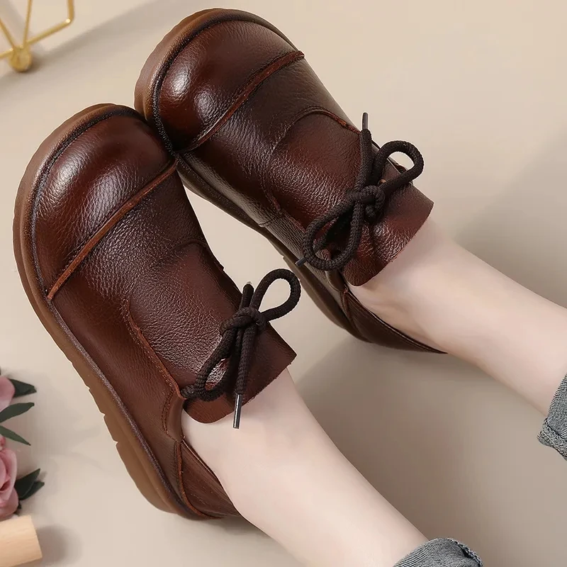 Flats Shoes Women 2023 New Mom Shoes Handmade Casual Comfortable Women's Shoes Round Toe Thick Soled British Style Loafers
Flats Shoes Women 2023 New Mom Shoes Handmade Casual Comfortable Women's Shoes Round Toe Thick Soled British Style Loafers