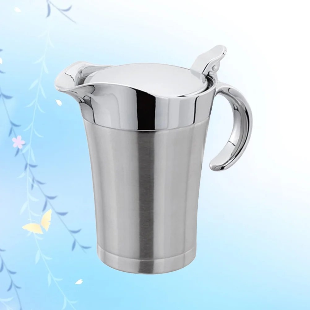 Stainless Steel Oil Dispenser Dust-proof Vinegar Bottle Durable Sauce Bottle for Kitchen Restaurant BBQ 750ml - Size L
Stainless Steel Oil Dispenser Dust-proof Vinegar Bottle Durable Sauce Bottle for Kitchen Restaurant BBQ 750ml - Size L