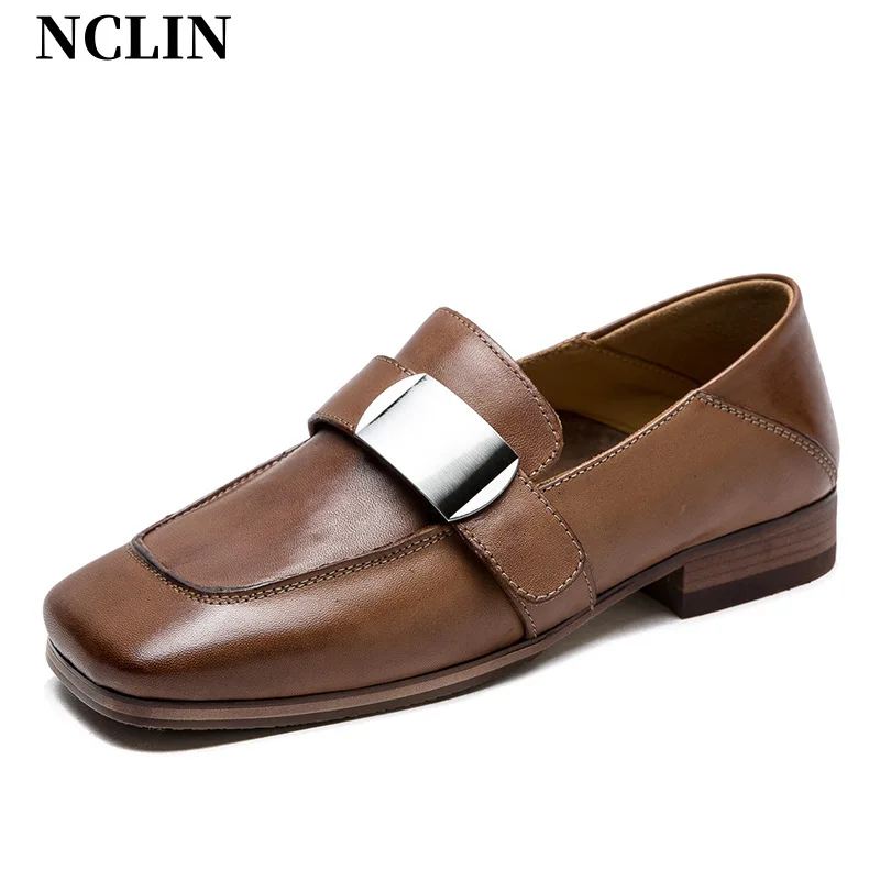 2024 Spring New Genuine Leather Women's Shoes Chunky Heel Square Toe Single Shoes Women Low Heel Loafers Zapatos Mujer Handmade
2024 Spring New Genuine Leather Women's Shoes Chunky Heel Square Toe Single Shoes Women Low Heel Loafers Zapatos Mujer Handmade