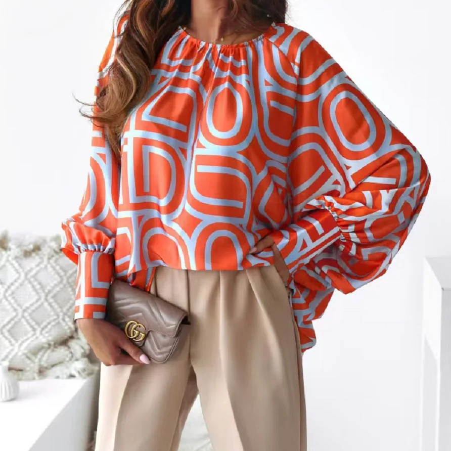 2024 Autumn New Fashion Printed Shirts Women Bat Sleeve Round Neck Loose Trendy Ladies Blouses Tops Streetwear Female Clothing
2024 Autumn New Fashion Printed Shirts Women Bat Sleeve Round Neck Loose Trendy Ladies Blouses Tops Streetwear Female Clothing