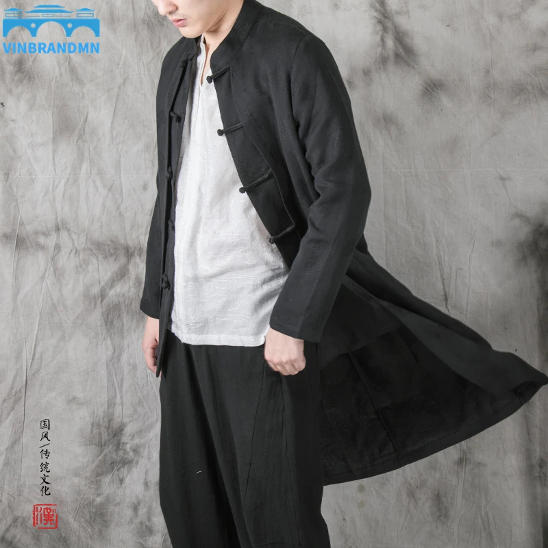 Vinbrandmn Fashion Design Solid Color Windbreaker China Cotton Linen Retro Classic Long Coat Casual Men's Jacket Cardigan Top
Vinbrandmn Fashion Design Solid Color Windbreaker China Cotton Linen Retro Classic Long Coat Casual Men's Jacket Cardigan Top