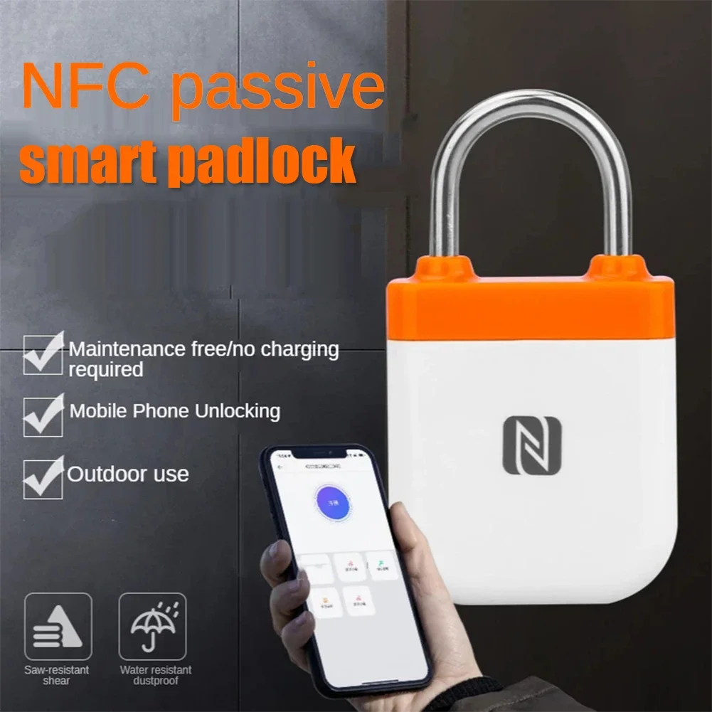 NFC Smart Padlock Bluetooth-compatible Smart Lock Mobile Phone NFC Reverse Power Supply Keyless Card Door Padlock for Android
NFC Smart Padlock Bluetooth-compatible Smart Lock Mobile Phone NFC Reverse Power Supply Keyless Card Door Padlock for Android