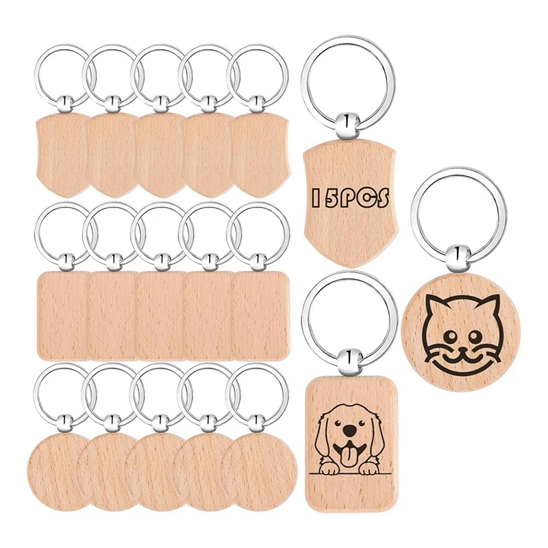 

Laser Engraving Material Blank Wood These Wood Blanks Have Multitude Of Uses, Serving As Keychains, Luggage Tags Easy To Use