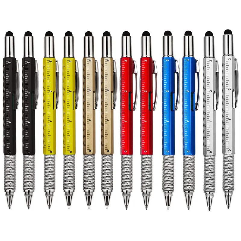 12Pcs 6 in-1 Multitool Tech Tool Screwdriver Pen with Ruler, Levelgauge, Ballpoint Pen, and Pen Refills,Pen Gifts for Men
12Pcs 6 in-1 Multitool Tech Tool Screwdriver Pen with Ruler, Levelgauge, Ballpoint Pen, and Pen Refills,Pen Gifts for Men