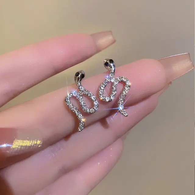 Boucles d'Oreilles Pendantes en Clip pour Femme, Bijoux Punk, Cadeau de ix 1