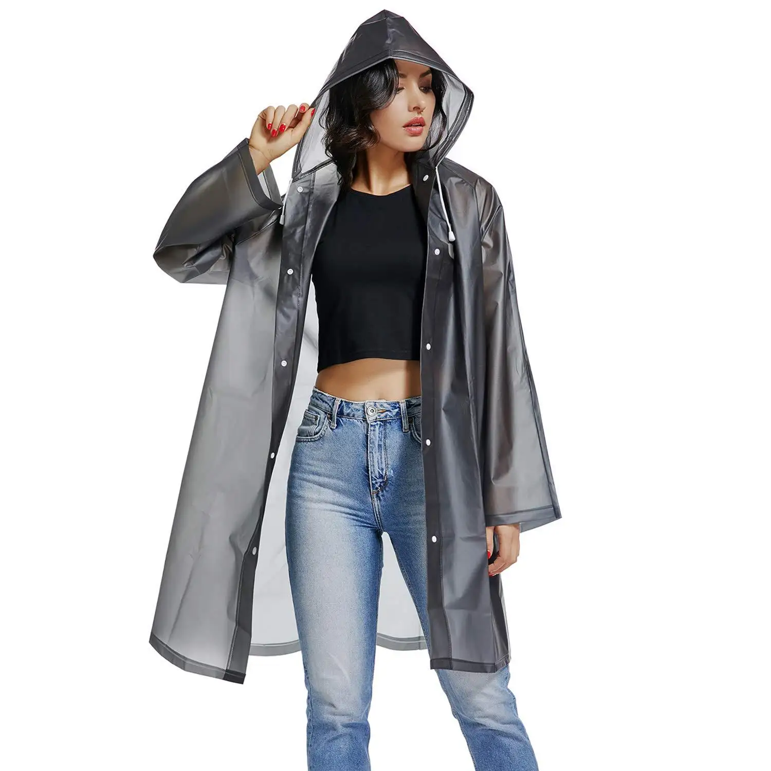 

EVA Thicken Fashion Unisex Fashion Personality Raincoat Rain Cape for Men and Women