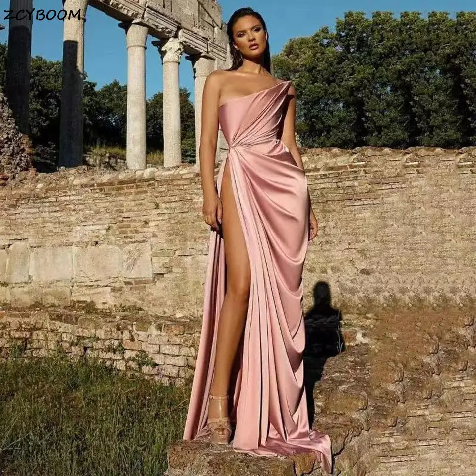 Sexy Pink Satin Strapless Mermaid Evening Dresses 2023 High Side Split Floor Length Women Party Guests Prom Gowns Robe De Soirée
Sexy Pink Satin Strapless Mermaid Evening Dresses 2023 High Side Split Floor Length Women Party Guests Prom Gowns Robe De Soirée