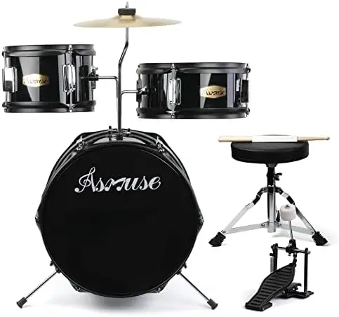 Drum Set, 3 Piece Drum Set With Bass, Tom, Snare, Cymbal, Ideal Gifts for Boys and Girls ()
Drum Set, 3 Piece Drum Set With Bass, Tom, Snare, Cymbal, Ideal Gifts for Boys and Girls ()