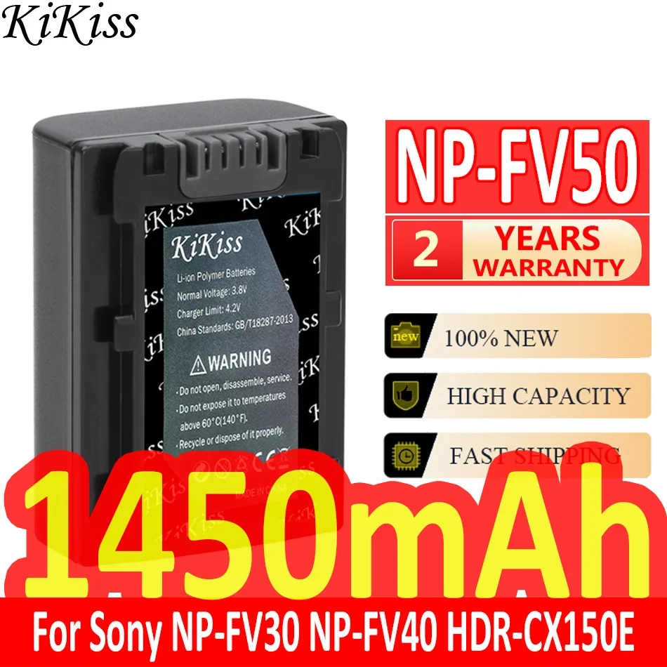 1450mAh KiKiss Powerful Battery NP-FV50 NPFV50 For Sony NP-FV30 NP-FV40 HDR-CX150E HDR-CX170 HDR-CX300 Camera
1450mAh KiKiss Powerful Battery NP-FV50 NPFV50 For Sony NP-FV30 NP-FV40 HDR-CX150E HDR-CX170 HDR-CX300 Camera
