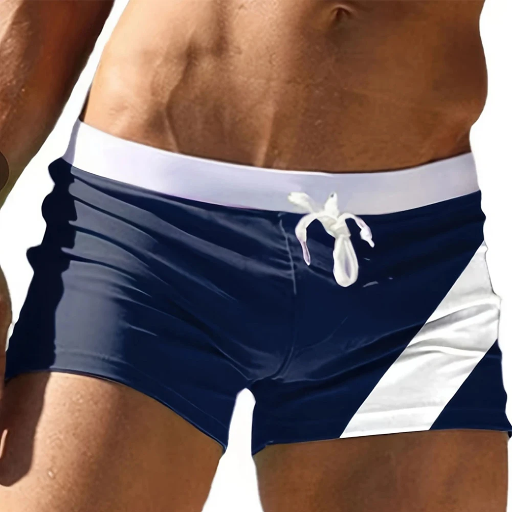 

Swimsuits Swimwear Trunks Underwear Bathing Board Boxer Comfortable Mens Shorts Soft Splicing Square Leg Brand New