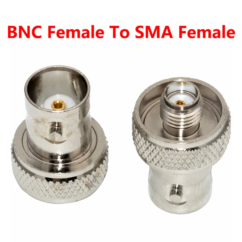 

5/20/100PCS BNC Female to Sma Female Connector Nickel Plated Coaxial RF Adapter Antenna Adapters for Radio Walkie-talkie