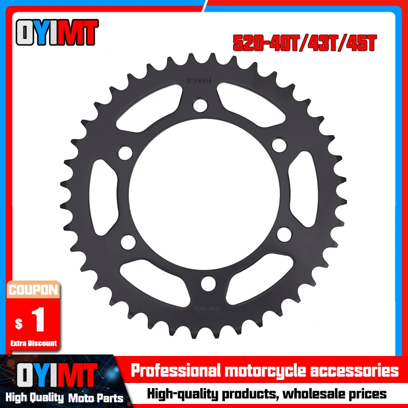 

40T 43T 45T Motorcycle Rear Sprocket Chain Wheel For Suzuki Road GSX-R1000 GSX-R600 GSX-R750 K9 L0 L1 L2 L3 L4 L5 L6 L7 L8 L9 M0