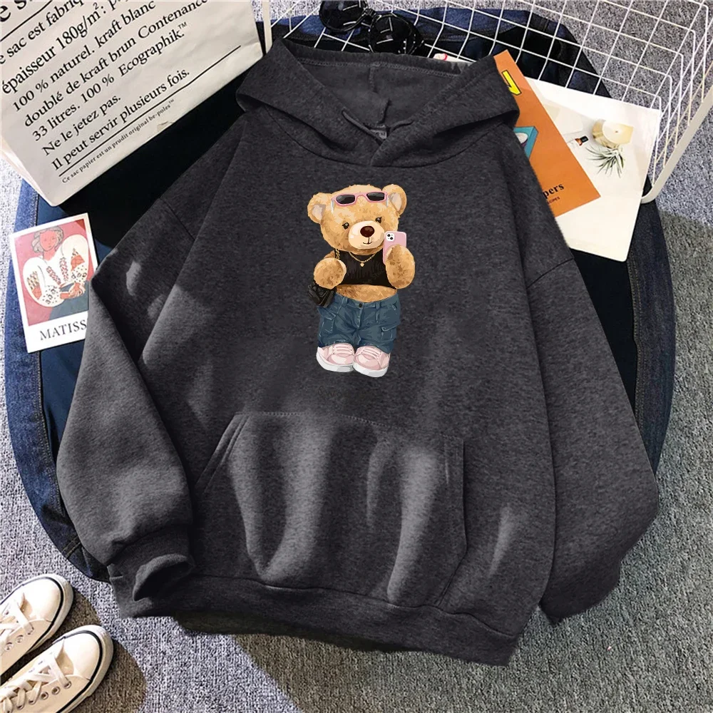 Street Teddy Bear Selfie Swag Girl Sweatshirt Women'S Simple Crewneck Hooded Street Oversize Hoodies Hipster Autumn Fleece Tops
Street Teddy Bear Selfie Swag Girl Sweatshirt Women'S Simple Crewneck Hooded Street Oversize Hoodies Hipster Autumn Fleece Tops