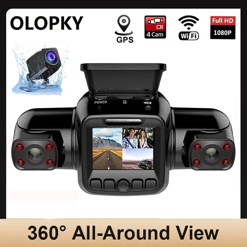 4 Channel Dash Cam Car Front Inner Rear HD 4*1080P Dashboard Video Recorder GPS WiFi 8 Infrared Light Night Vision 360˚ Dashcam
4 Channel Dash Cam Car Front Inner Rear HD 4*1080P Dashboard Video Recorder GPS WiFi 8 Infrared Light Night Vision 360˚ Dashcam