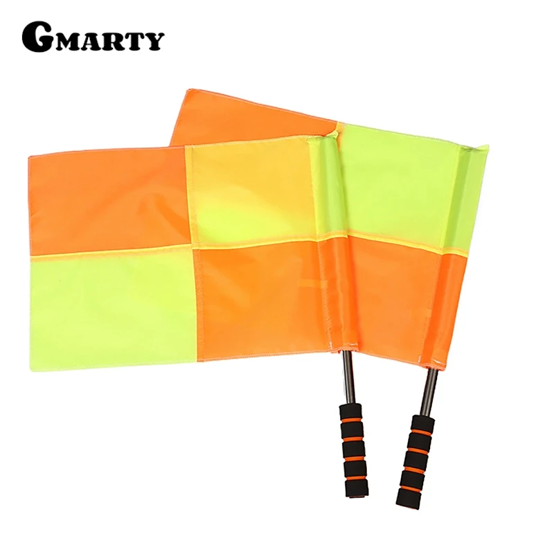 

2PCS Soccer Training Referee Flag For Fair Play Sports Match Football Rugby Hockey Training Linesman Flags