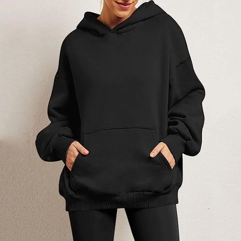 2023 New Streetwear Hoodie Solid Color Basic Fleece Loose Black Hoodie Long Sleeve Pocket Sweatshirt For Women Hoodies
2023 New Streetwear Hoodie Solid Color Basic Fleece Loose Black Hoodie Long Sleeve Pocket Sweatshirt For Women Hoodies