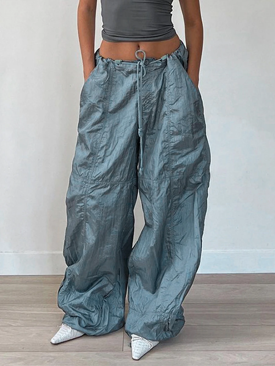 Women Fashion Drawstring Loose Cargo Pants Solid Color Casual Joggers Trousers with Pockets Baggy Sweatpants
Women Fashion Drawstring Loose Cargo Pants Solid Color Casual Joggers Trousers with Pockets Baggy Sweatpants