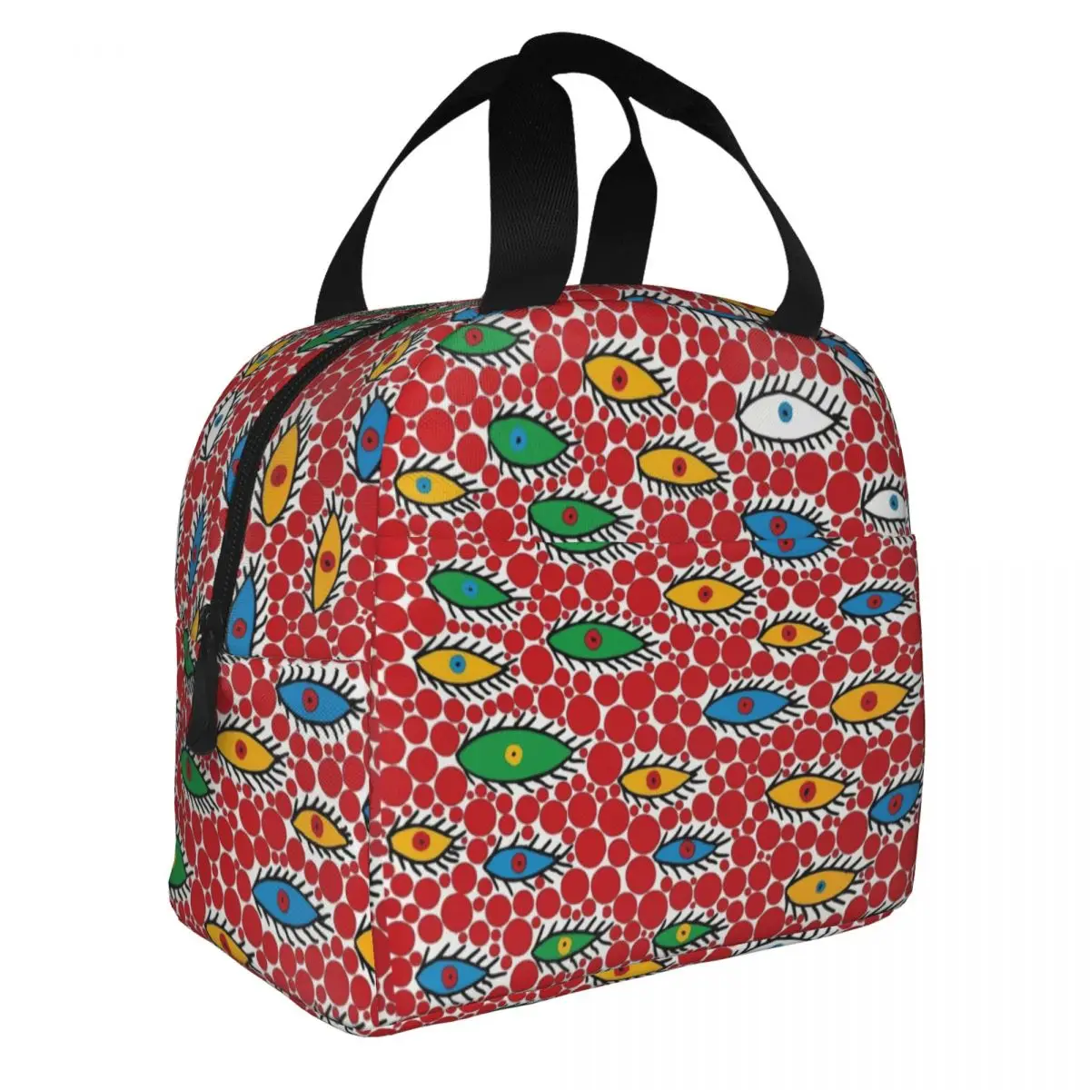 

Yayoi Kusama Flaying Eyes Insulated Lunch Bag Large Polka Aesthetic Meal Container Thermal Bag Tote Lunch Box Work Travel