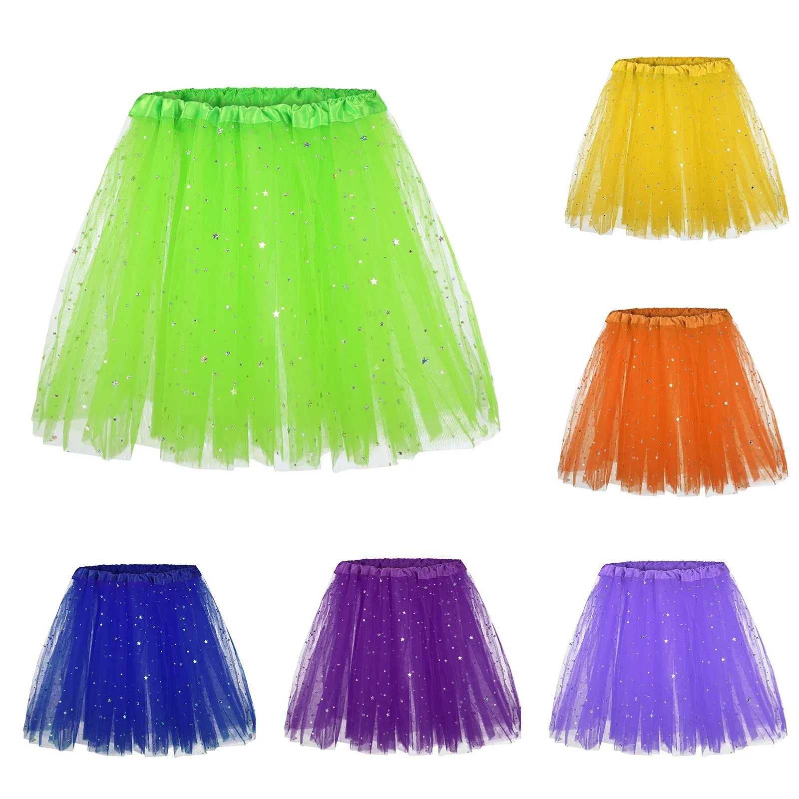 Women Sexy Sequin Tulle Tutu Half Body Skirts Sequins Carnival Outfit Mardi Gras Party Puffy Skirt Costume Petticoat Cute
Women Sexy Sequin Tulle Tutu Half Body Skirts Sequins Carnival Outfit Mardi Gras Party Puffy Skirt Costume Petticoat Cute