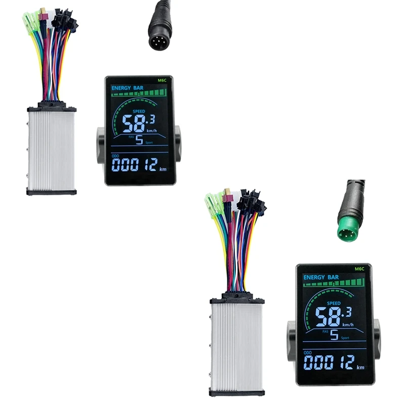 M6C Electric Bike LCD Display+36V 350W Sine Wave Controller E Scooter LCD Panel Color Screen With USB For E-Bike Parts (6PIN)
M6C Electric Bike LCD Display+36V 350W Sine Wave Controller E Scooter LCD Panel Color Screen With USB For E-Bike Parts (6PIN)
