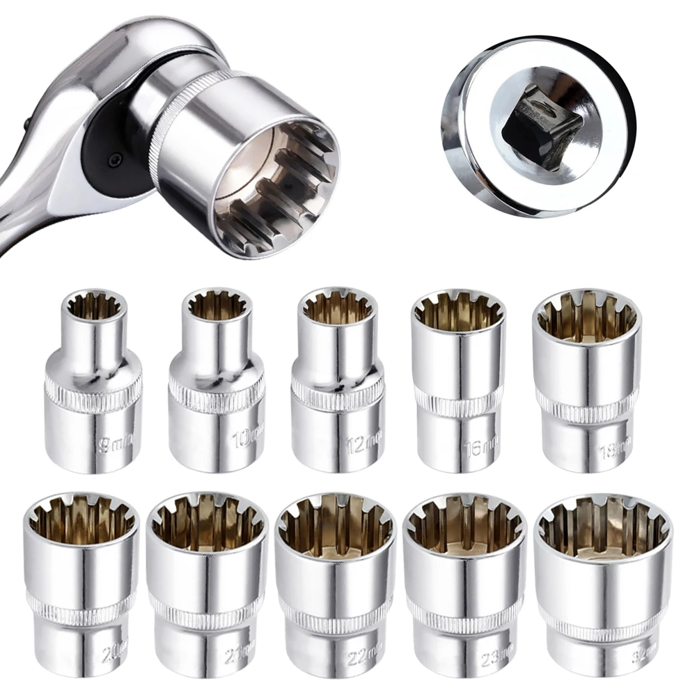 1pc 12 Point Socket Bit Mirror Short Socket 1/2" Square Drive Ratchet Wrench Adapter Chrome Vanadium Steel Socket Repair Tools
1pc 12 Point Socket Bit Mirror Short Socket 1/2" Square Drive Ratchet Wrench Adapter Chrome Vanadium Steel Socket Repair Tools