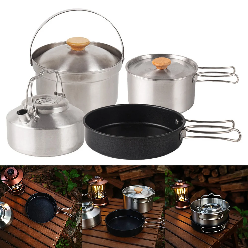 Camping Hiking Cookware Utensils Kits Folding Cooking Set For 4-5 People Outdoor Camping Cooking Supplies Durable Practical
Camping Hiking Cookware Utensils Kits Folding Cooking Set For 4-5 People Outdoor Camping Cooking Supplies Durable Practical