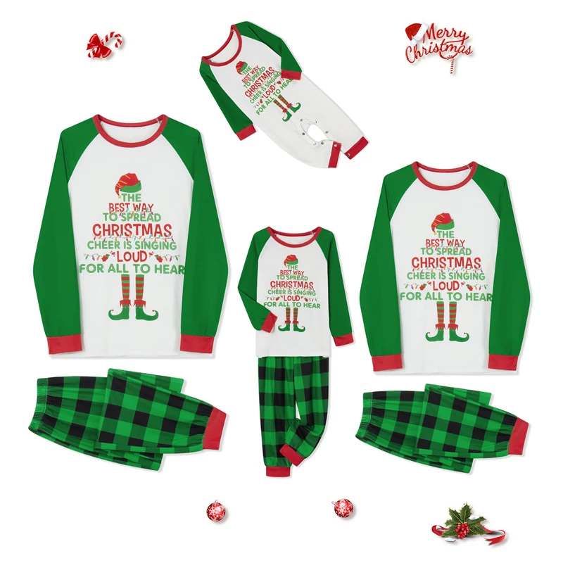 Family Matching Christmas Outfits Baby Romper/Letter Monster Leg Print Long Sleeve Tops + Plaid Pants Sleepwear Pajamas Set
Family Matching Christmas Outfits Baby Romper/Letter Monster Leg Print Long Sleeve Tops + Plaid Pants Sleepwear Pajamas Set