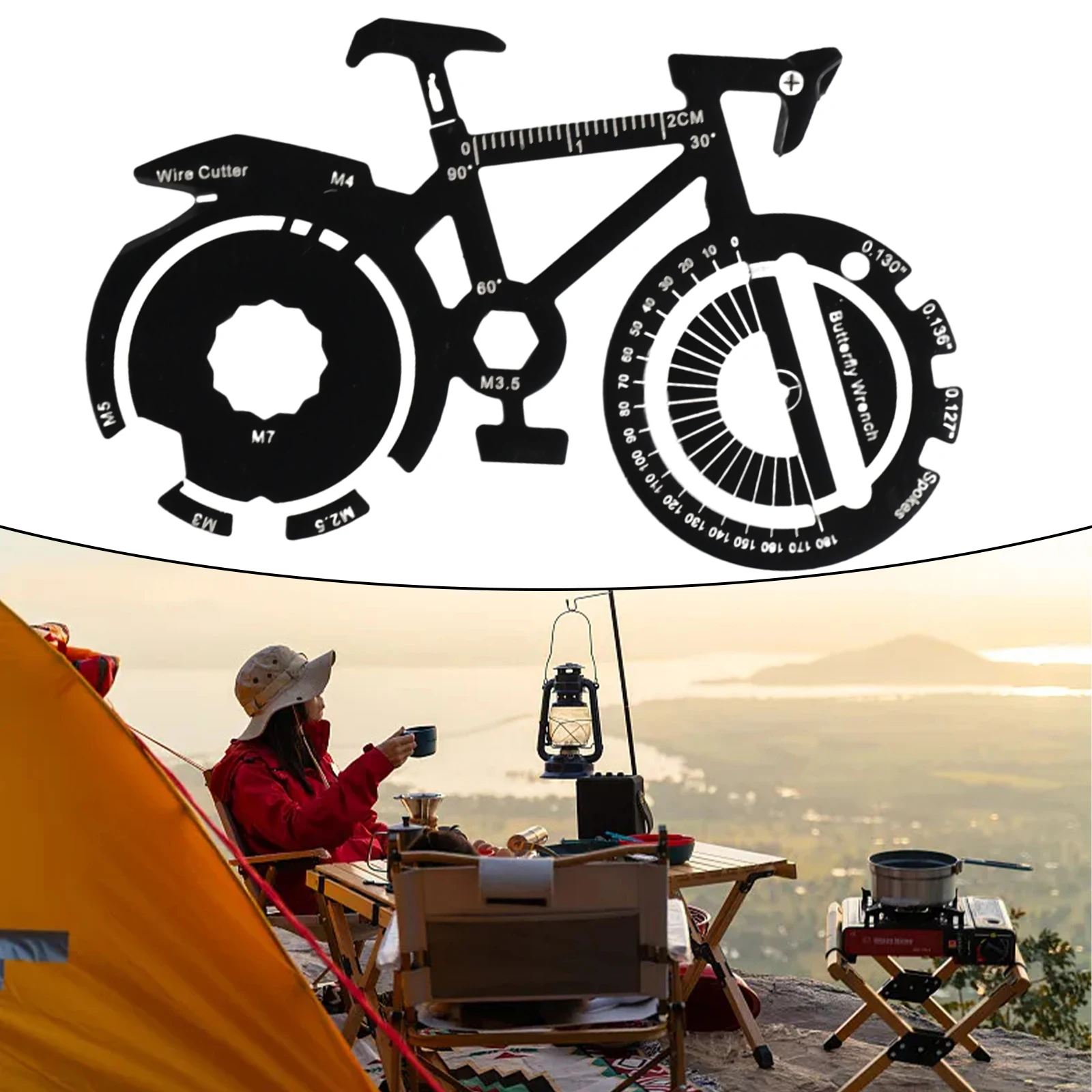 20-in-1 Mountain Bike Card Multitool Survival Gadgets Keychain 3.5*2.2*0.06"for Bottle Opener Screwdriver Travel Adventurers
20-in-1 Mountain Bike Card Multitool Survival Gadgets Keychain 3.5*2.2*0.06"for Bottle Opener Screwdriver Travel Adventurers