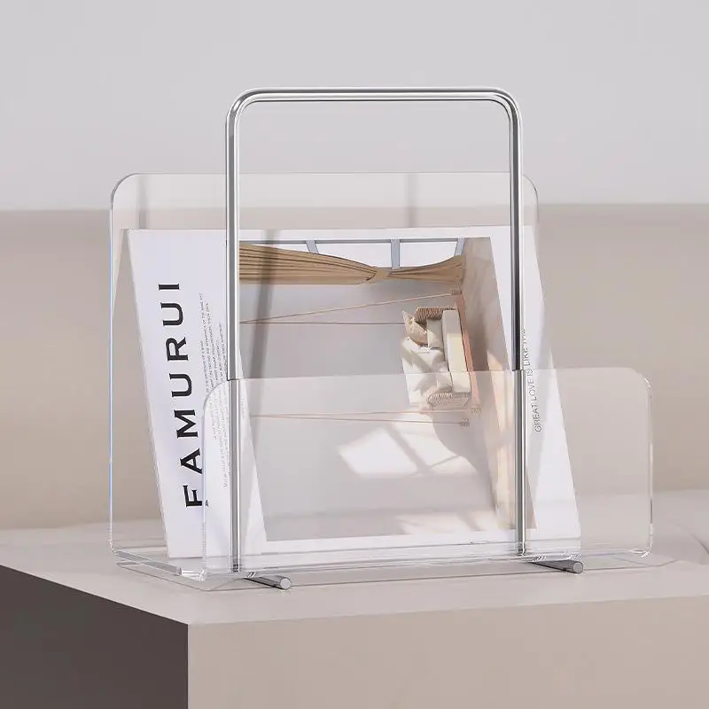 1Pc Vintage Simple Thickened Acrylic Magazine Shelf Tabletop Small Bookstand Storage Shelf Newspaper Book Shelf Decoration
1Pc Vintage Simple Thickened Acrylic Magazine Shelf Tabletop Small Bookstand Storage Shelf Newspaper Book Shelf Decoration