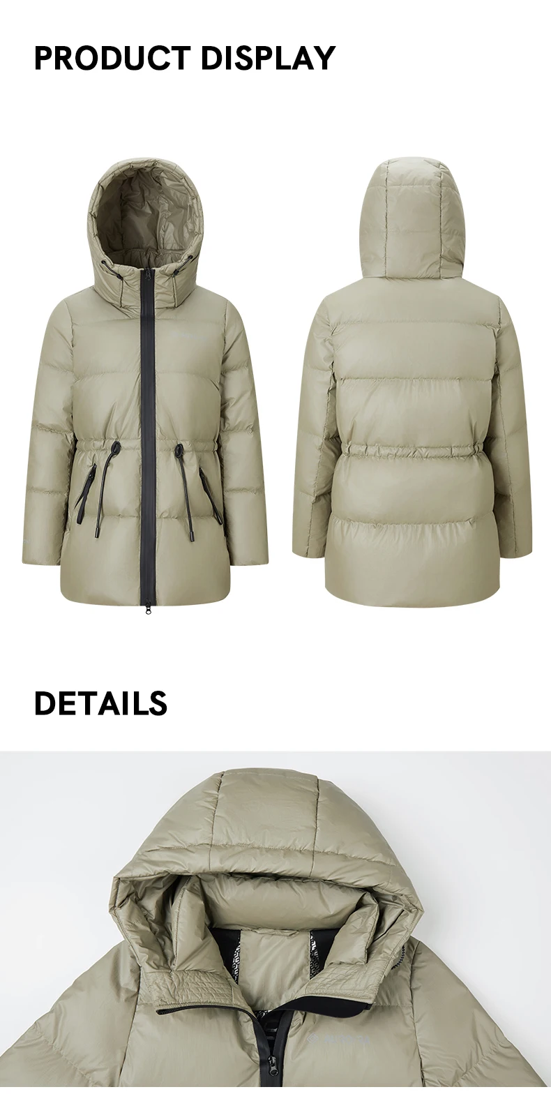 Chericom Women's Winter Down Jacket Mid Long Padding PU Leather Skinny Thick New Duck Down Solid Hooded Puffer Jacket 298097 Chericom Women's Winter Down Jacket Mid Long Padding PU Leather Skinny Thick New Duck Down Solid Hooded Puffer Jacket 298097