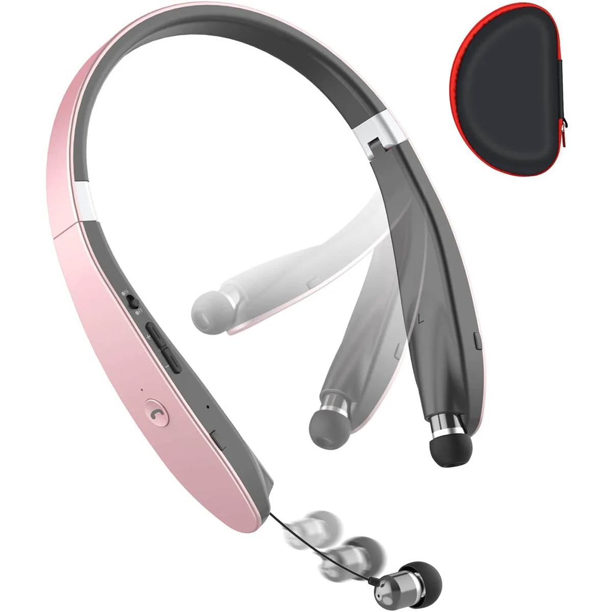 Upgraded Neckband Bluetooth Headphones Foldable Retractable Earbuds Noise Cancelling Stereo Earphones Wireless Headset
Upgraded Neckband Bluetooth Headphones Foldable Retractable Earbuds Noise Cancelling Stereo Earphones Wireless Headset
