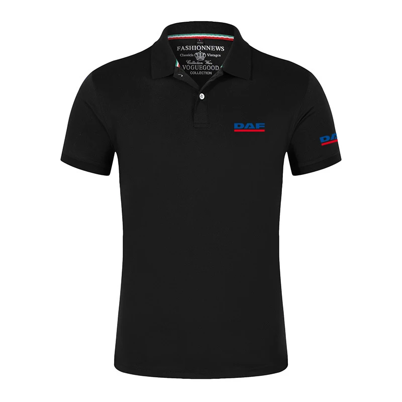 

Новинка, мужская хлопковая рубашка-поло с логотипом грузовика DAF TRUCKS COMPANY, однотонная спортивная летняя повседневная футболка с коротким рукавом, Мужская одежда, Топ