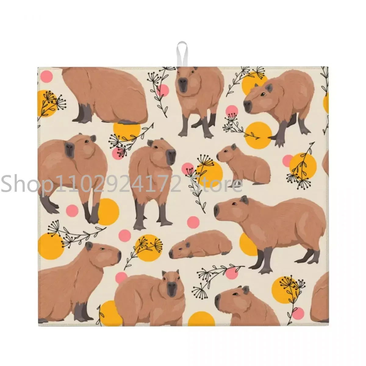 Custom Absorbent Microfiber Capybaras Dish Drying Mat for Kitchen Fast Dry Drainer Pads for Countertop
Custom Absorbent Microfiber Capybaras Dish Drying Mat for Kitchen Fast Dry Drainer Pads for Countertop