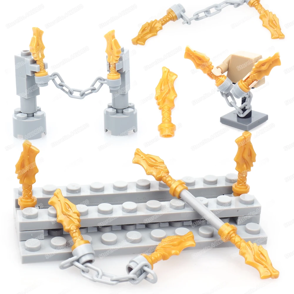 Weapons Grandmaster Gold Faucet Handle Building Block Moc Assemble Figures Warrior Dragon Chain Equipment Model Child Gifts Toys
Weapons Grandmaster Gold Faucet Handle Building Block Moc Assemble Figures Warrior Dragon Chain Equipment Model Child Gifts Toys