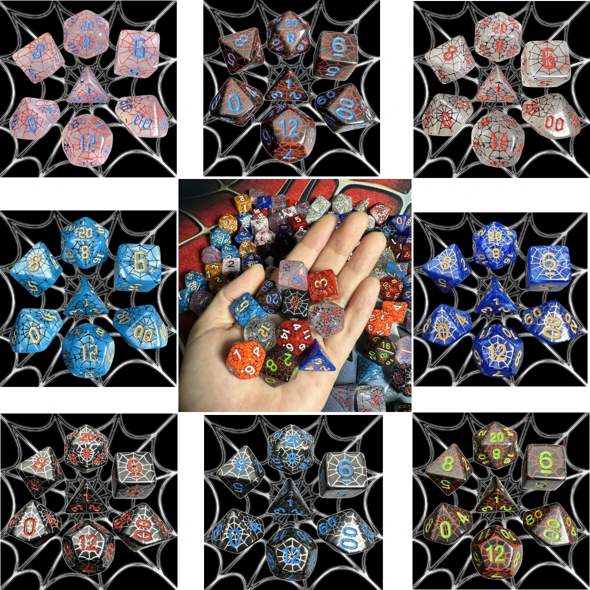Spider Web Dice - Perfect for Board Game Role Playing Games DND Dice Set D4 D6 D8 D10 D00 D12 D20 DICE
Spider Web Dice - Perfect for Board Game Role Playing Games DND Dice Set D4 D6 D8 D10 D00 D12 D20 DICE