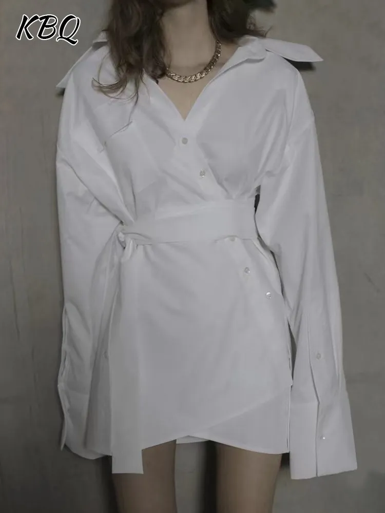 KBQ-Asymmetrical Mini Dresses for Women, Lapel, Long Sleeve, High Waist, Patchwork Belt, Irregular Hem, Split, Solid, Female,New
KBQ-Asymmetrical Mini Dresses for Women, Lapel, Long Sleeve, High Waist, Patchwork Belt, Irregular Hem, Split, Solid, Female,New