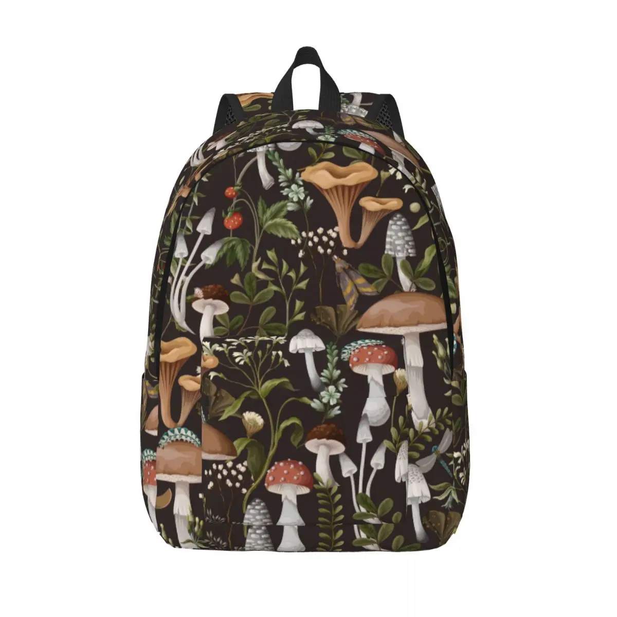 

Autumn Mushrooms Berries And Bugs Backpack Kawaii Natural Vintage Mushroom Schoolbag For Student Boys Girls Bagpack Travel Bag