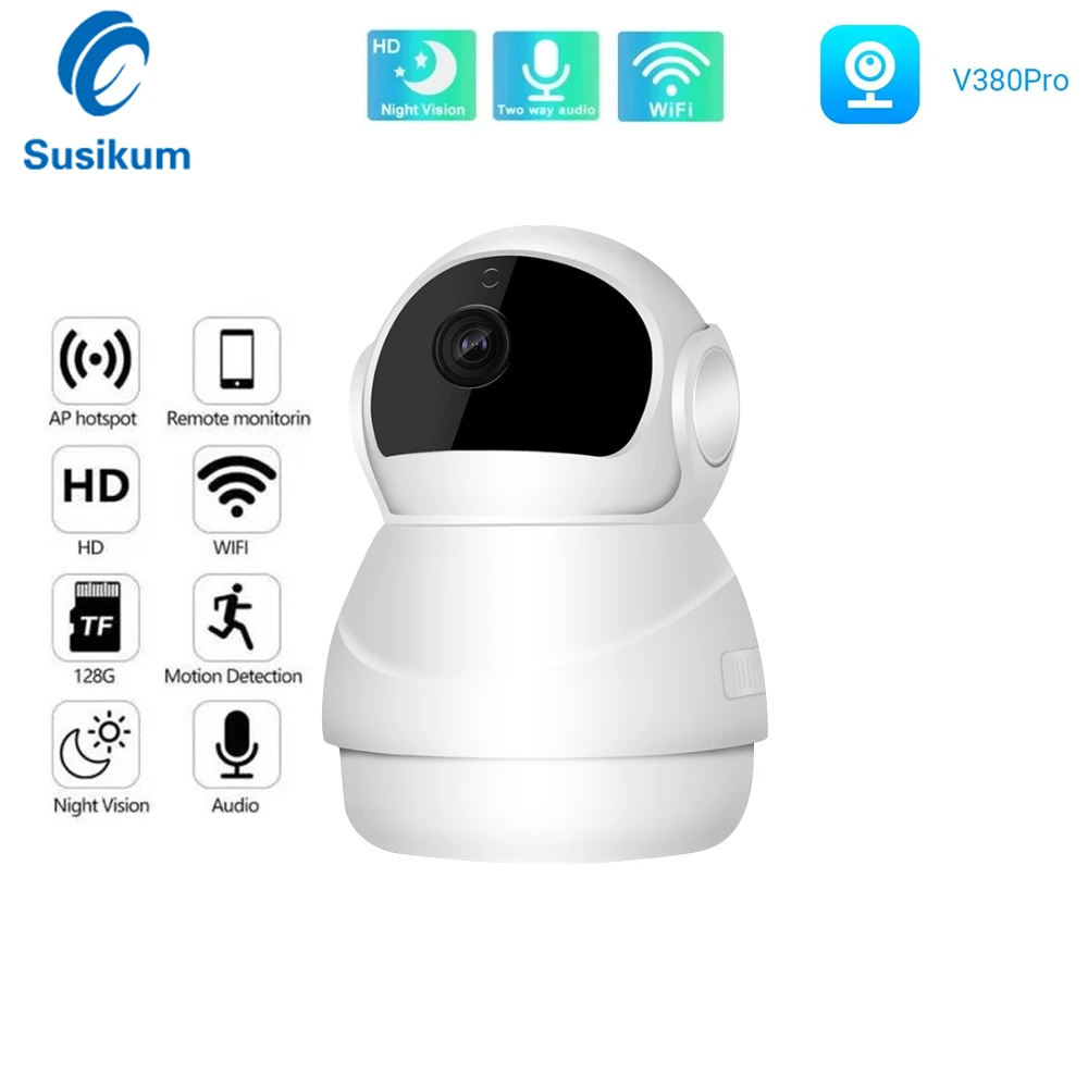 

V380 Pro 3MP Security WIFI Camera Auto Tracking MINI CCTV Indoor Smart Home Wireless Camera Two Ways Audio