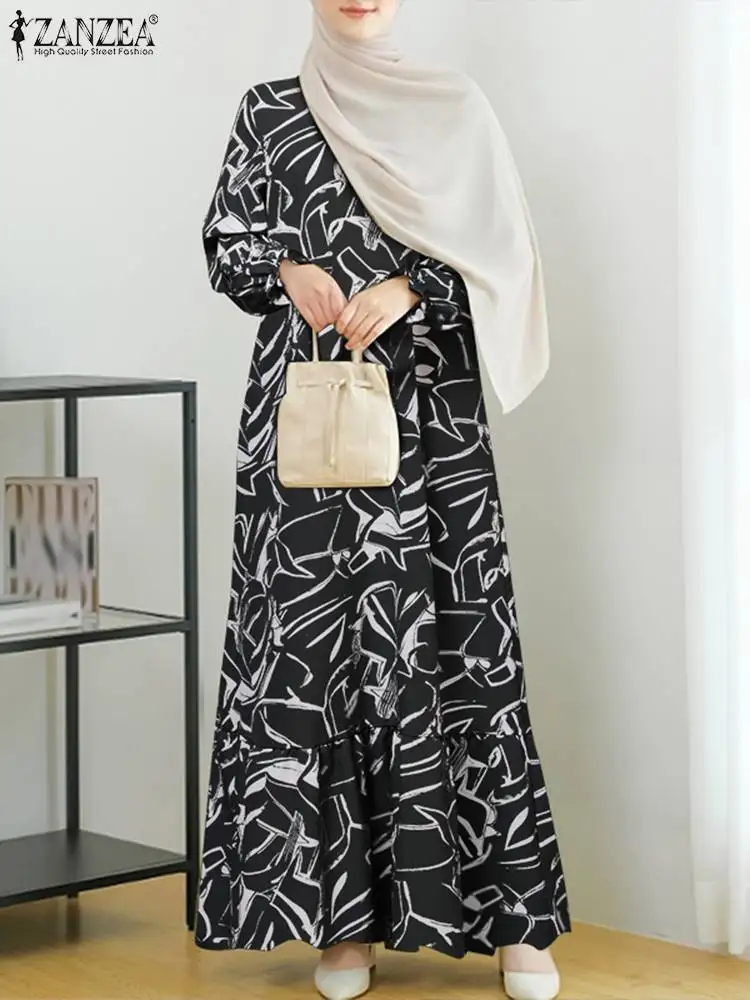 Fashion Floral Print Abaya Muslim Dress ZANZEA Robe Femme Vintage Islamic Vestido Elegant Women Long Sleeve Ruffle Hem Sundress
Fashion Floral Print Abaya Muslim Dress ZANZEA Robe Femme Vintage Islamic Vestido Elegant Women Long Sleeve Ruffle Hem Sundress