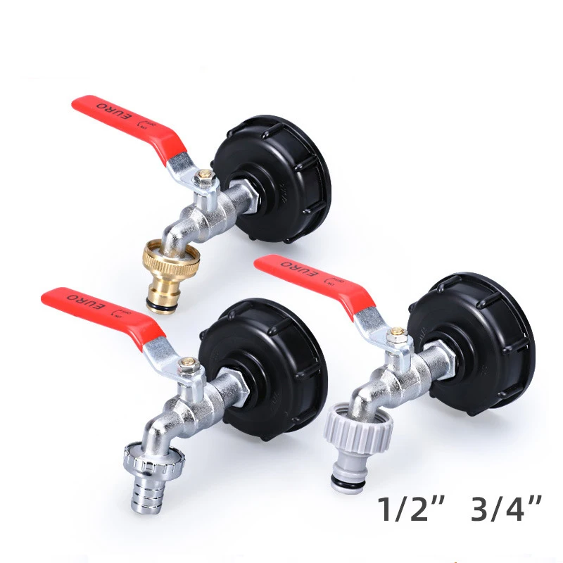 S60 Coarse Thread IBC Tank Tap Connecter x 16mm 1/2'' 3/4'' Water Coupling Adapter Garden Home Replacement Valve Fitting Faucet
S60 Coarse Thread IBC Tank Tap Connecter x 16mm 1/2'' 3/4'' Water Coupling Adapter Garden Home Replacement Valve Fitting Faucet