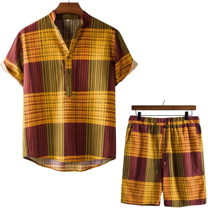 Vintage Striped Print 2 Pieces Suit Hawaiian Shirt and Shorts Set 2022 Brand New Summer Beach Vacation Outfits Sets Men Clothing
Vintage Striped Print 2 Pieces Suit Hawaiian Shirt and Shorts Set 2022 Brand New Summer Beach Vacation Outfits Sets Men Clothing