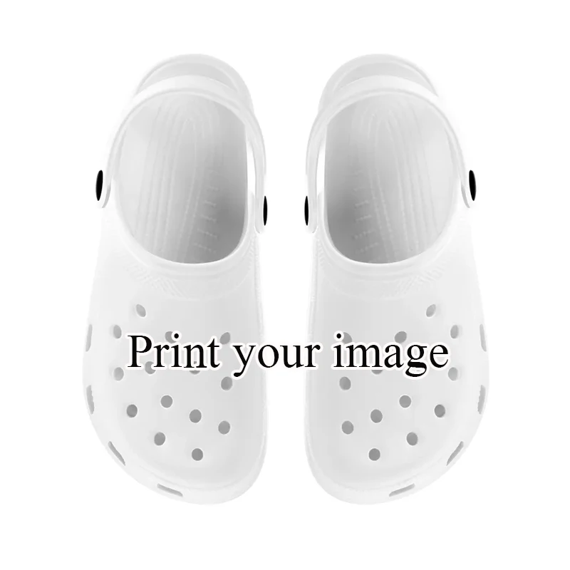 

Custom Women Sandals Hole Shoes Couples Beach Shoes Light Sandals Home Slippers DIY Personalise Summer Wading Sneaker for Men