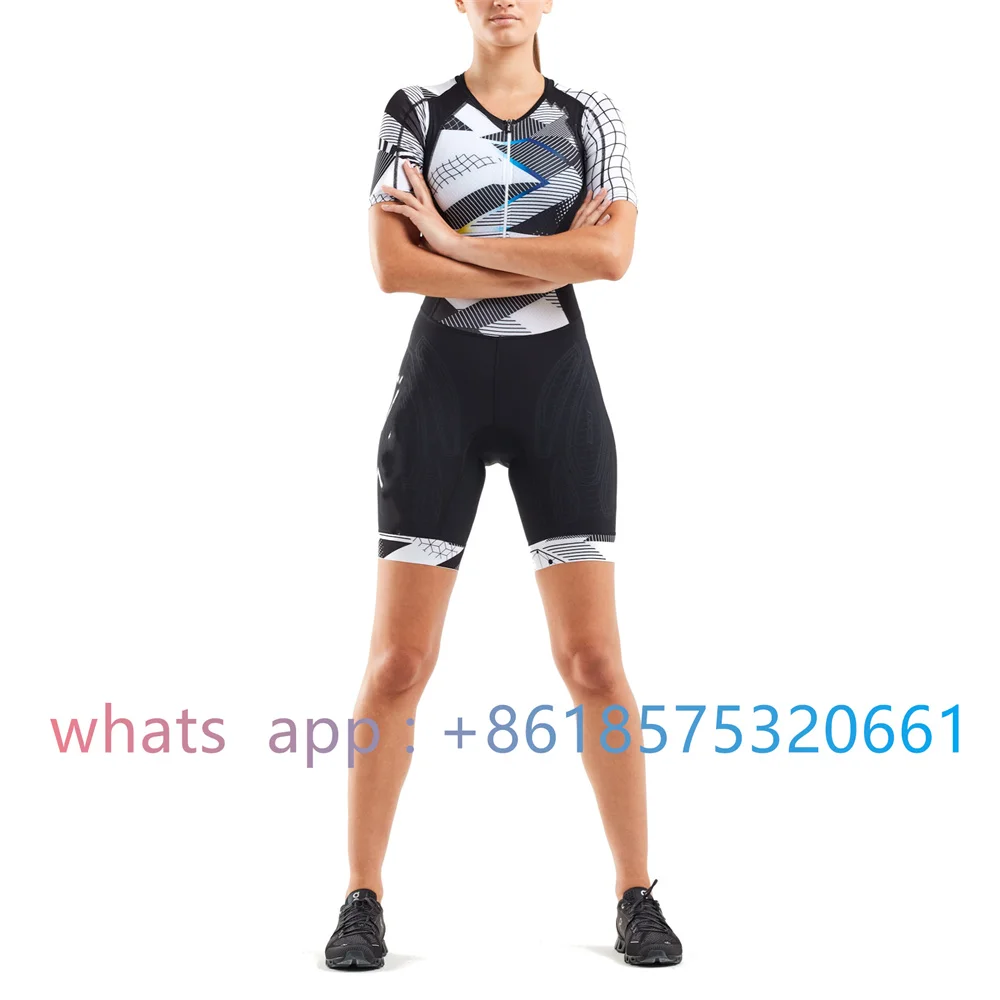 

Cycling Triathlon Trisuit Women Outdoor Cycle Swimswear Roap Ciclismo Team Mtb Bike Clothing Roadbike Short Sleeve Running