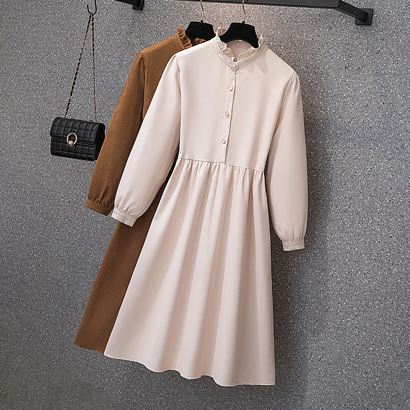 Autumn Winter French Style Half High Collar Women Dress Solid Color Versatile Elegant Temperament Fashion Simple A-Line Frocks
Autumn Winter French Style Half High Collar Women Dress Solid Color Versatile Elegant Temperament Fashion Simple A-Line Frocks