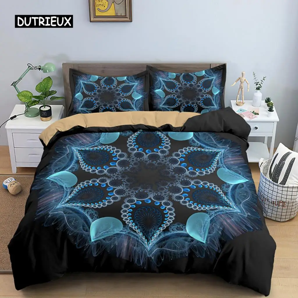 Mandala Flower Duvet Cover Set Bohemian Comforter Cover Exotic Floral Teens Adults Double Queen King Size Polyester Quilt Cover
Mandala Flower Duvet Cover Set Bohemian Comforter Cover Exotic Floral Teens Adults Double Queen King Size Polyester Quilt Cover