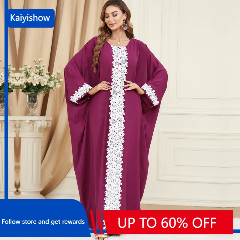Purple Polyester Muslim Dresses for Women Summer Autumn Muslim Women Long Sleeve O-neck Long Abaya Muslim Fashion Dress
Purple Polyester Muslim Dresses for Women Summer Autumn Muslim Women Long Sleeve O-neck Long Abaya Muslim Fashion Dress